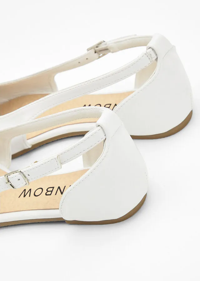 White Ballet Flats
