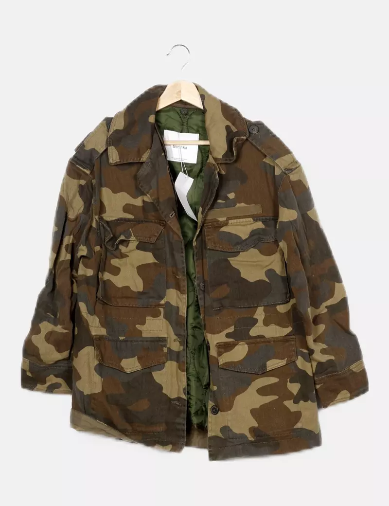 Bershka casual camo overshirt