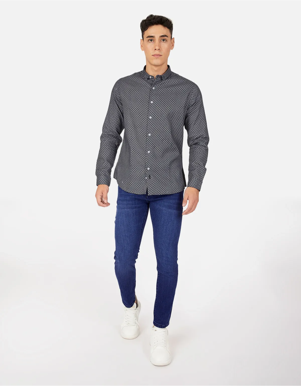 Blue skinny jeans