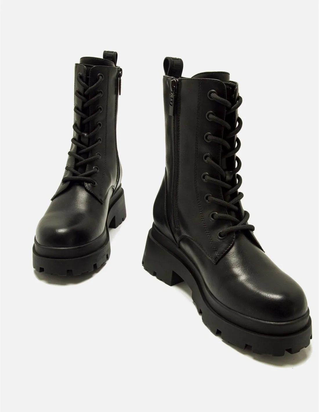 Botas Militares Plataforma Cremallera Mustang