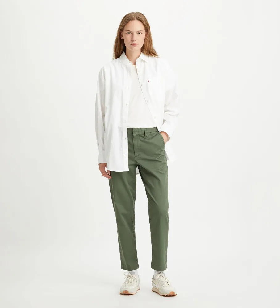 Chino verde pantalón esencial