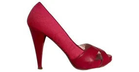 Gianfranco Ferré Bombas de peeptoe rosa 