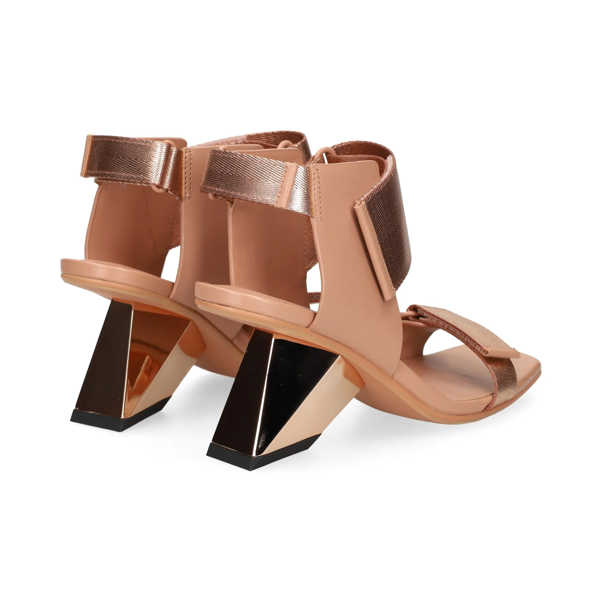 Gold Pink High Heel Women's Sandals - UNITED NUDE