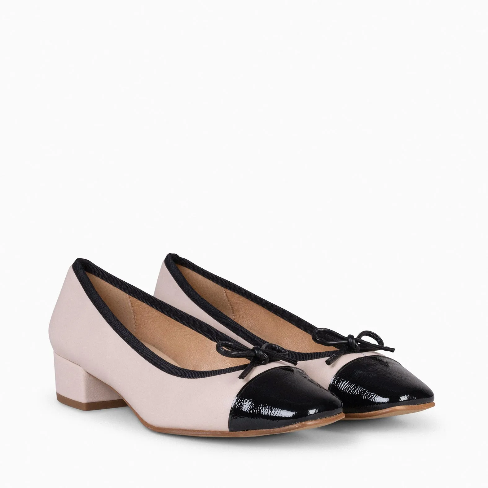 High Heel Nude Patent Toe Ballet Flats - GLAMOUR