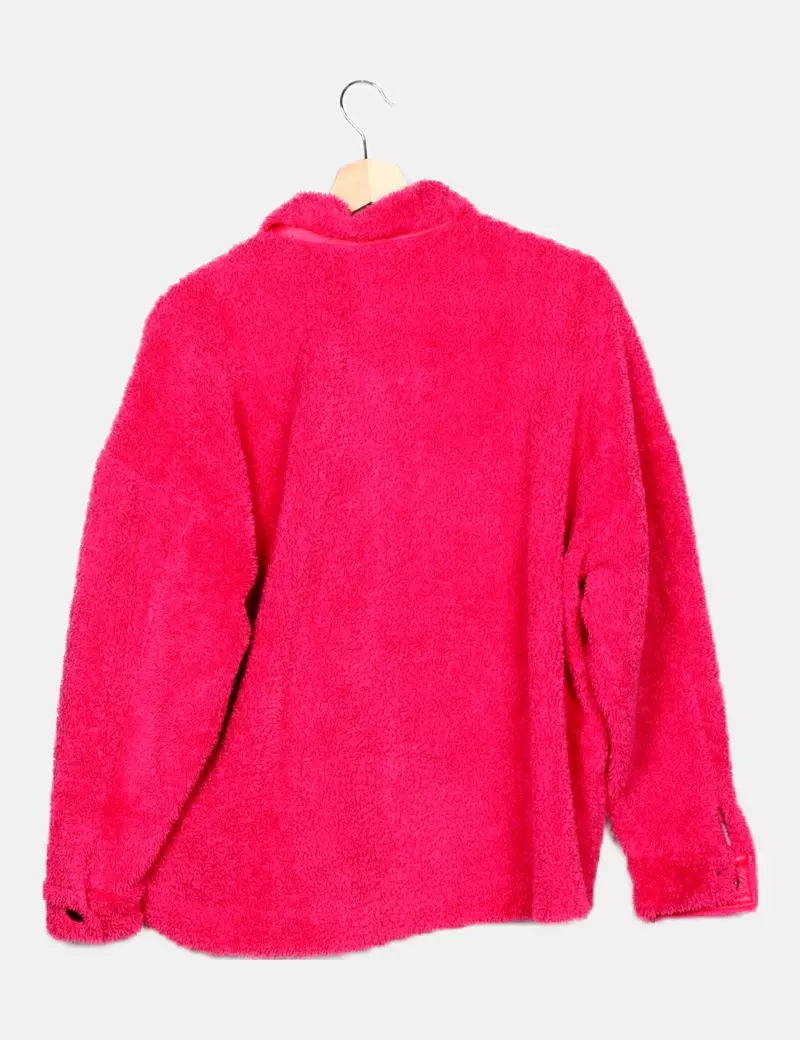 Justwhite Pink Fleece Over Shirt
