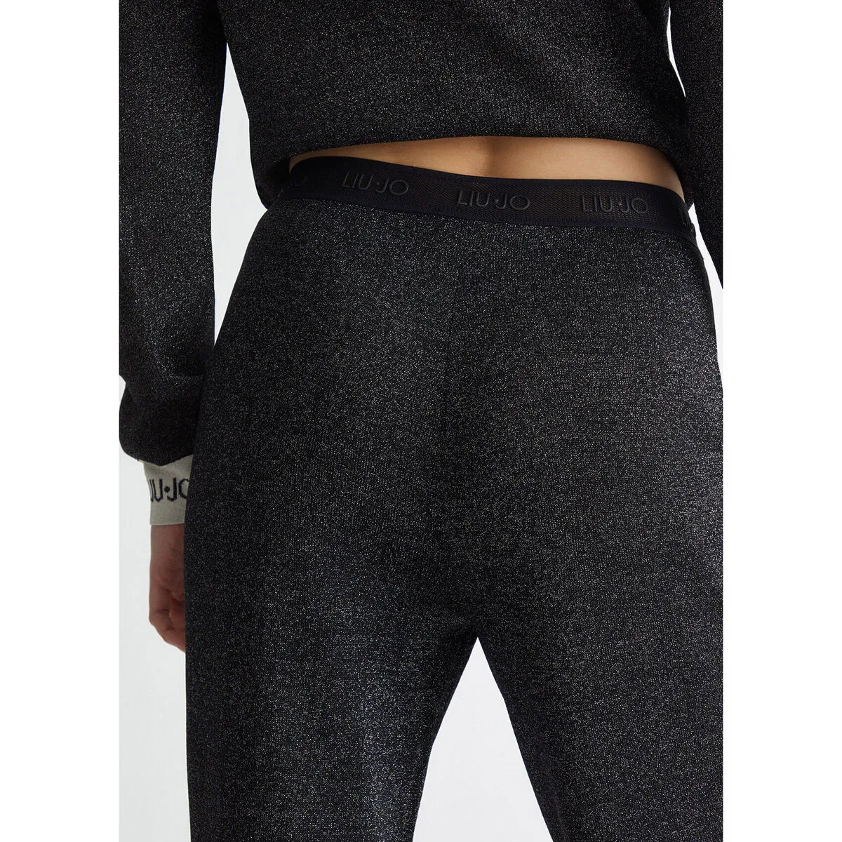 Knit jacquard pants