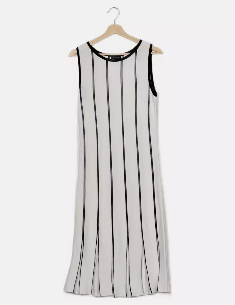 Massimo Dutti White Striped Dress