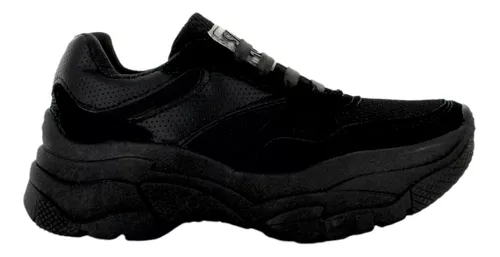 Mutante Tenis Casual Atletico Textil Negro Juvenil 80808