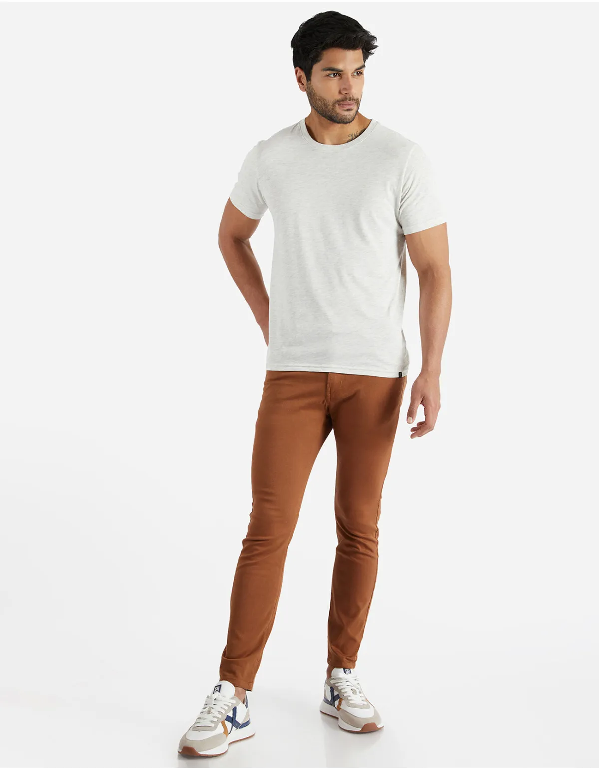 Super Kurax Skinny Brown Pants