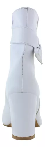 Pink Latte Botin Tacon Moda Casual Elegante Moño Mujer 87052
