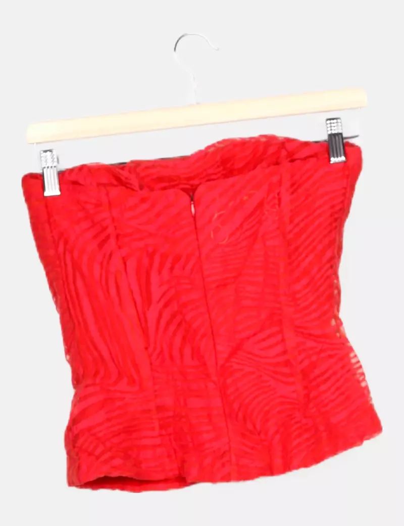 Red casual corset top for women.