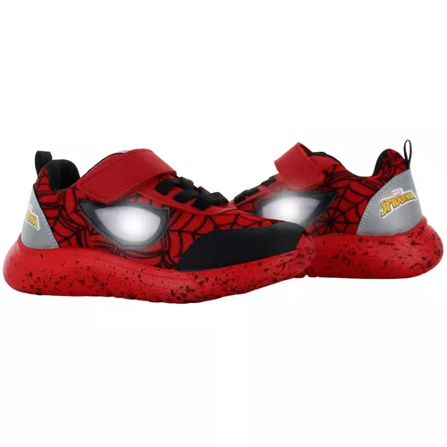Spider Man Tenis Moda Casual Marvel Polipiel Rojo Niño 82698
