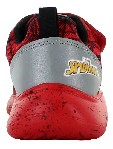 Spider Man Tenis Moda Casual Marvel Polipiel Rojo Niño 82698