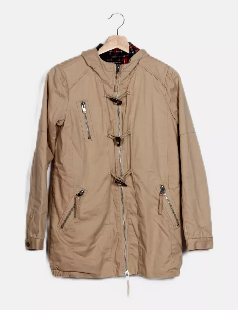 Beige Casual Stradivarius Parka