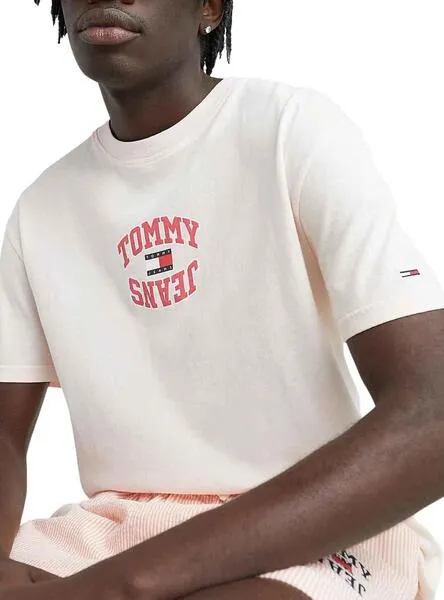 Tommy Hilfiger Men's Pink Arched Tee-Shirt