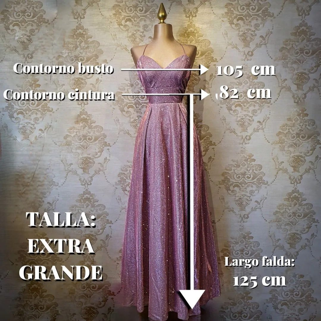 Rose Pink Backless Shiny Evening Gown with Long Straps