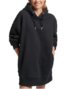 Women's Black Superdry Logo Sweatshirt Dress