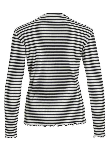 Vila Vithessa O-Neck Striped T-Shirt for Women