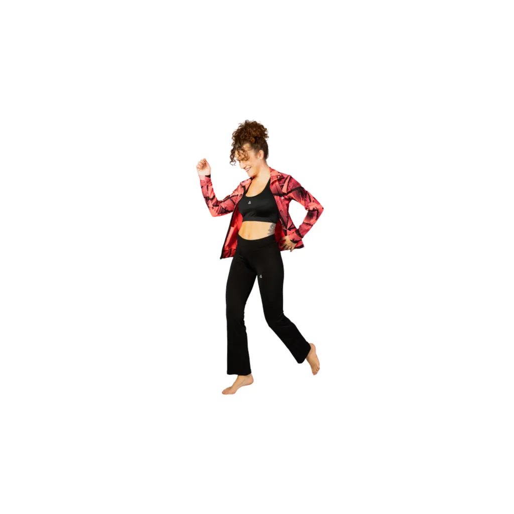 Women's Black Straight Leg Pants Fsport - Calrecta