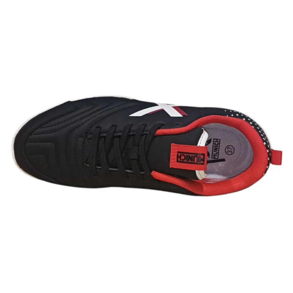 ZAPATILLAS MUNICH RONDITO KID 10 INDOOR NEGRO ROJO BLANCA 4067010 FUTBOL SALA NIÑO